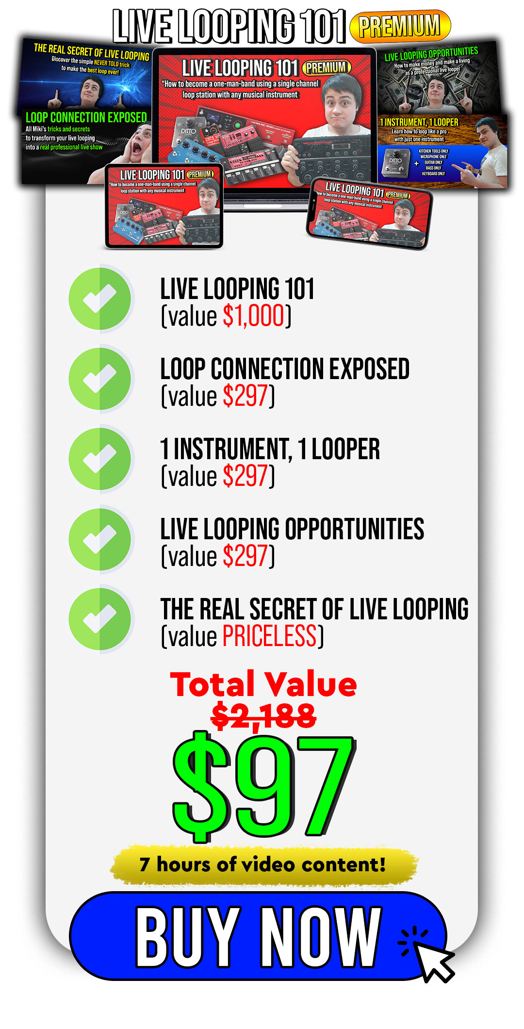 live looping 101 premium carrello evergreen